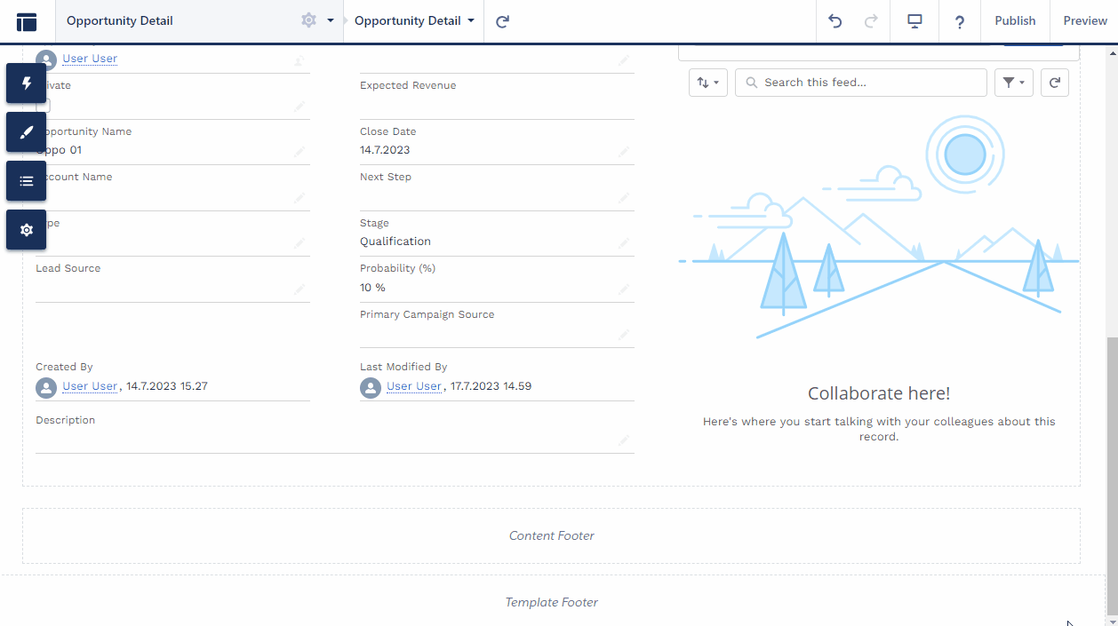 Experience Cloud - dragging custom component to record detail page.gif
