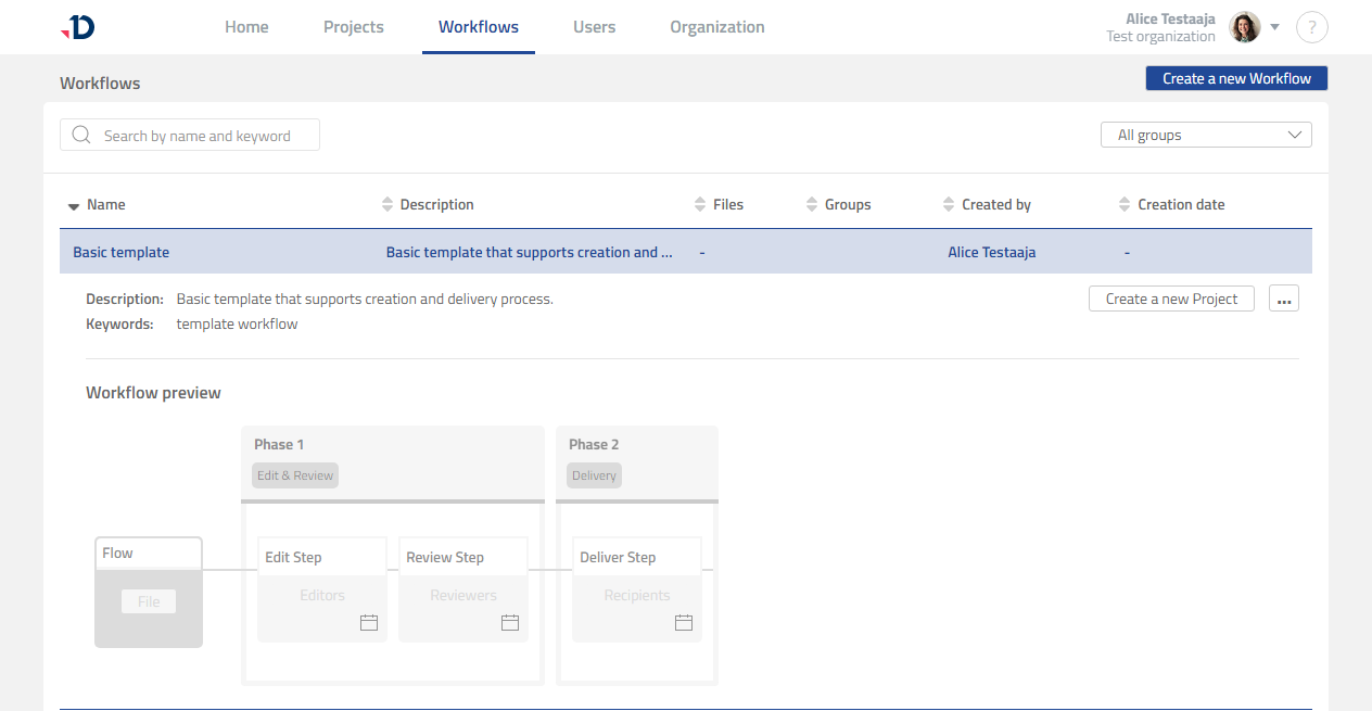 Create a Project - Workflows page.png